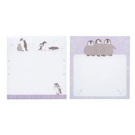 Saezuri Note Penguin Notepad, Tabletop, 2 Patterns, Assorted, 60 Pieces, Cute Birds, 49