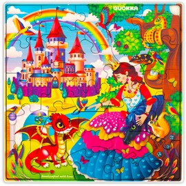 QUOKKA Wooden Princess Puzzles for Kids Ages 3-5 - 28 Pieces Toddlers Kids Puzzles Ages 4-8 Year Olds - Wood Princess Toys for Children 6-8 yo