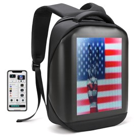 Raoaoqoon Led Backpack with Programmable Screen,HD Color Screen App Control 17 inches Laptop Backpack, Waterproof led bag, Travel, Motorcycle Backpack