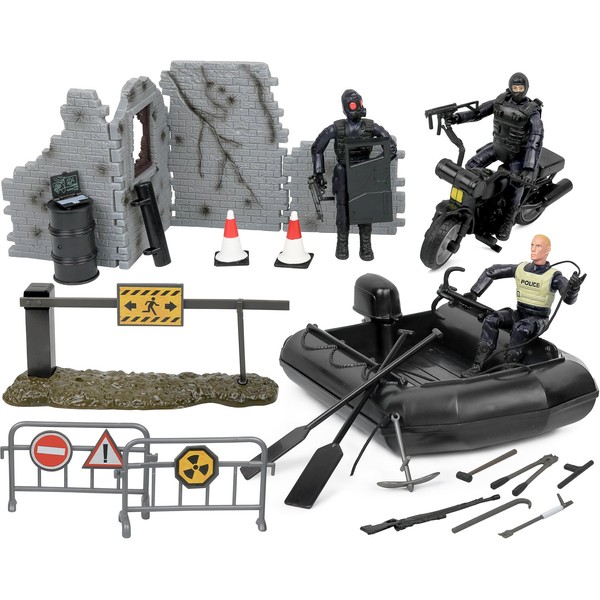 Click N’ Play Military Police Elite SWAT Patrol Team 32 Piece Play Set with Accessories