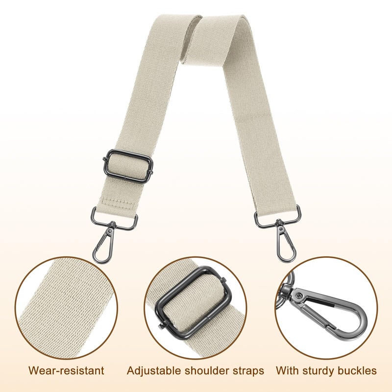 sourcing map Wide Shoulder Strap, 3.8cm Adjustable Purse Strap Replacement