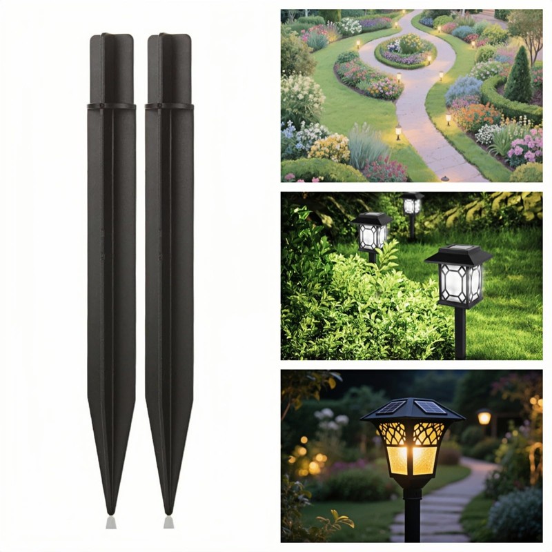 8.25" Reinforced ABS Plastic Solar Ground Spikes - Durable Solar