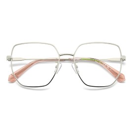 POLAROID Model PLD D508/G Women's Square Metal Glasses Frame (Includes Glasses Case)