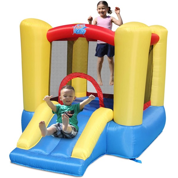 ACTION AIR Bounce House, Toddler Inflatable Bounce House with Blower for Indoor/Outdoor, Bouncy Castle with Durable Sewn and Extra Thick, Jump House with Slide (9309Y)