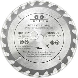 180 x 20 mm 24 Teeth Saw Blade Circular Saw Blade for Wood