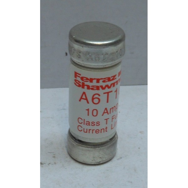 Mersen A6T Fast Acting/Class T Fuse, 600VAC/300VDC, 200kA AC/100kA DC,