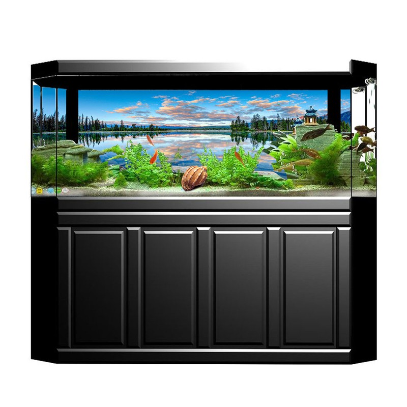 Background Poster Decorative Painting PVC Sticker Landscape Image for Aquarium