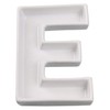 Ivy Lane Design Ceramic Love Letter Dish, Letter E, White
