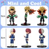 Gensly 9 Pcs Anime Mini Figures with Base MHA Character