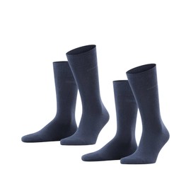 ESPRIT Men Basic Uni 2-Pack socks, 2 pairs, UK size 8.5-11 (EU 43-46), Blue, cotton mix - Skin friendly cotton, reinforced stress zones for optimum durability