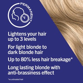 Schwarzkopf LIVE Intense Colour Sparkling Blonde Permanent Hair Dye B14, Long Lasting Blonde Hair Colour for Up to 80% Less Hair Breakage, Hair Lightener with anti-brassiness effect