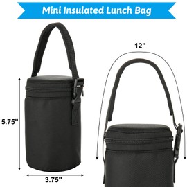 Cosmos Mini Thermal Jar Carry Bag Holder Case Mini Insulated Jar Lunch Bag Cooler Bag Snack Bag Compatible with Thermos 10 Oz Jar Insulated Food Jar & also for Mason Jar 16 Oz Glass Container