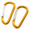 10 Aluminium Carabiner Hooks 50 x 5 mm Gold Fire
