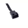 JBtek All Black Sleeved PWM Fan Splitter Cable 1 to