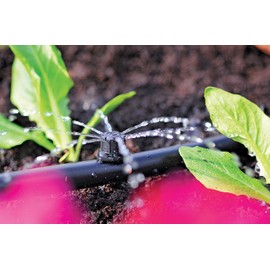 HOZELOCK - Micro Sprinkler Adjustable 360° In-Line, ø 13 mm and End-of-Line ø 4 mm : Adjustable Flow 0-40 LPH, 60cm Coverage [2787 0012]