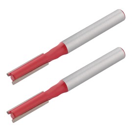 Utoolmart Straight Router Bits, 1/4-Inch Shank 1/4-Inch Cutting Dia Double Flute Carbide Router Bits, for Woodworking Milling Cutter DIY Tool, 2 Pcs