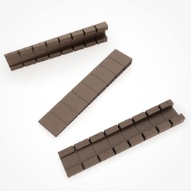 100 x Furniture Levelers/Alignment Shim Wedge | Custommizable Rated Break Point | Sossai® MKB-100 Wheel Chocks | Colour: Brown