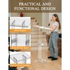 Acrylic Podium Stand with Storage Shelf, 45.5" Modern Clear Lectern
