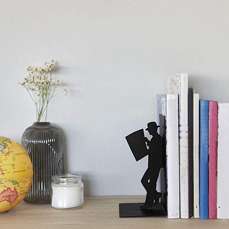 Wrought Iron Figure Book Stand Readers Book Stand Bookshelf Ornaments