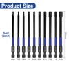 HPHOPE Impact Hex Head Allen Wrench Drill Bit Set 10