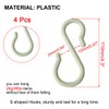 sourcing map S-Shaped Hooks Plastic for Kitchen Bathroom Closet Hanger