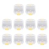 Daowwui 10Pcs Plastic Denture Tooth Box with Film Denture Storage