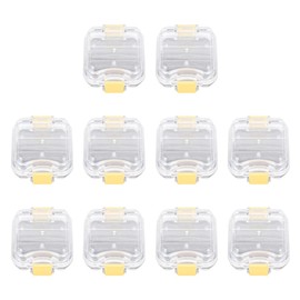 Daowwui 10Pcs Plastic Denture Tooth Box with Film Denture Storage Box Dental Implant Membrane Tooth Box