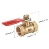 sourcing map Brass Air Ball Valve Shut-Off Switch 1/4 Inch