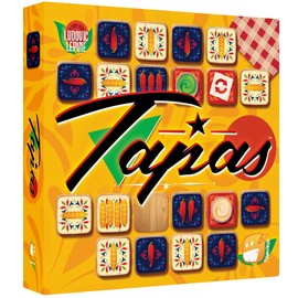 Funforge Tapas - Engaging Tile Laying Board Game for Strategic Family Fun | 2 Players | Ages 8+ | Abstract Strategy Puzzle with Croquetas & Jalapenos Theme