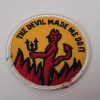 Unbranded Vtg The Devil Made Me Do It Flames Embroidered