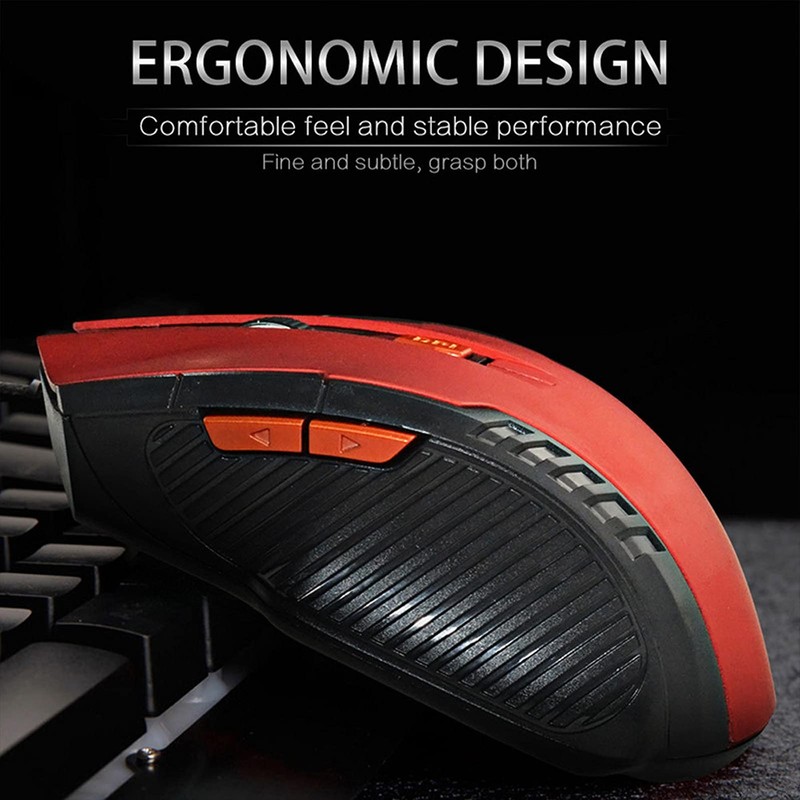 Archuu Mechanical Gaming 2.4G Mouse, 1000/1200/1600 3-Speed DPI Ergonomic Mouse