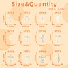 60 Pcs Gold Coss Nail Charms, 12 Styles 3D Cross