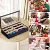 SRIWATANA Sunglasses Organizer Box, Christmas Gift, 6 Slot Eyeglasses Display