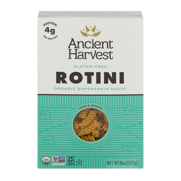 Ancient Harvest Gluten Free Supergrain Quinoa Pasta, Rotini, Certified Organic, 8 oz