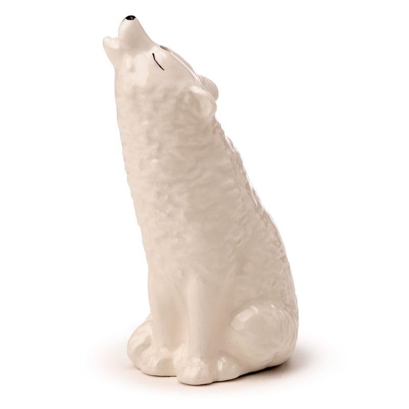 Generisch White Wolf Husky Polar Wolf Ceramic Salt and Pepper
