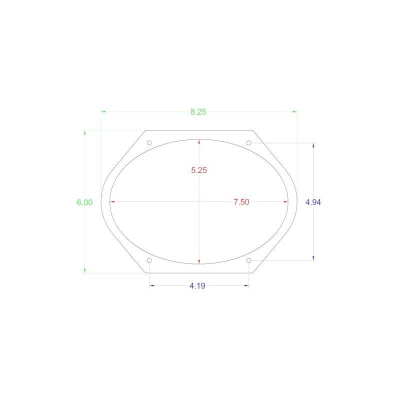 5x7" / 6x8" Speaker Spacers Depth Extender Extending Rings -