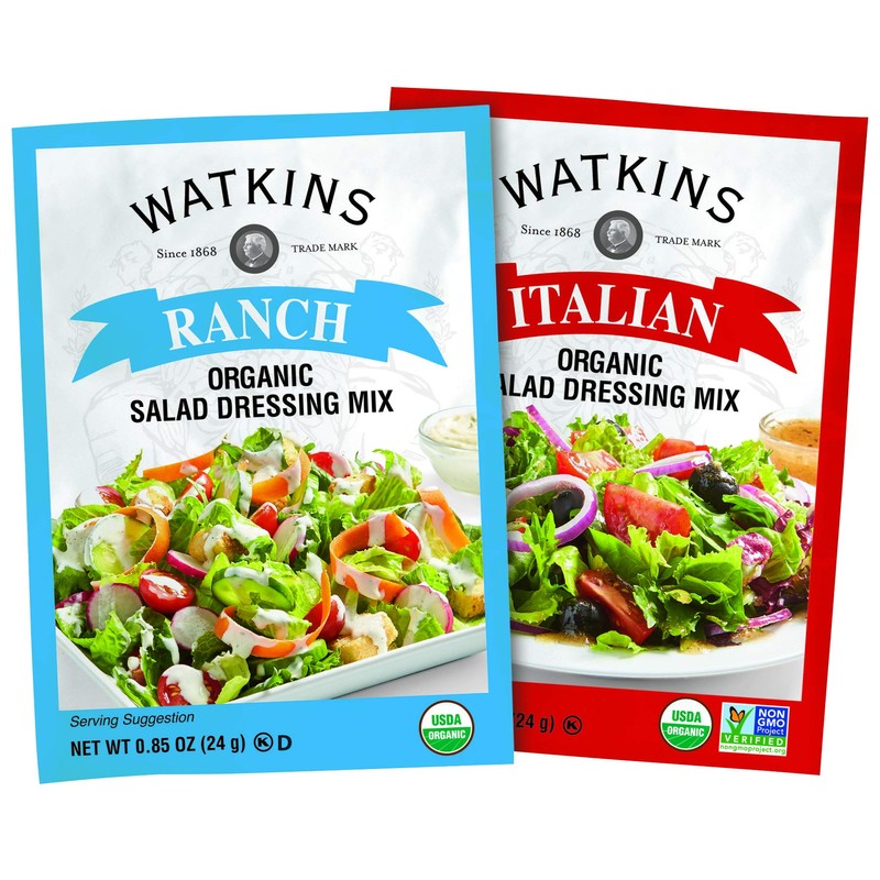 Watkins Organic Italian Salad Dressing Mix, 0.85 oz. Packets, 12-Pack