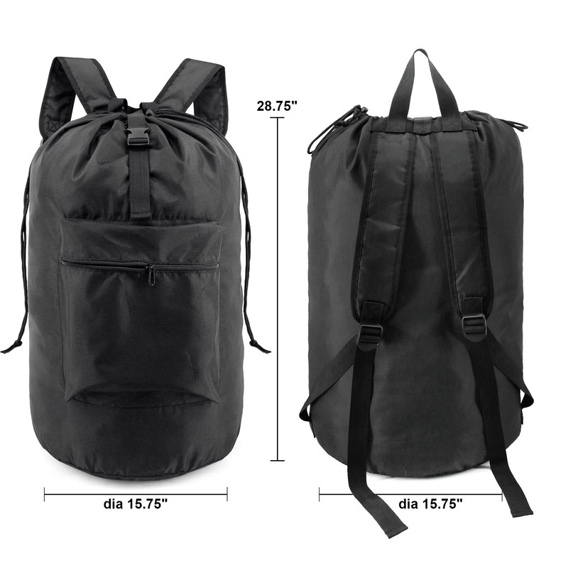 BeeGreen Laundry Bag Backpack w Adjustable Shoulder Straps College Dorm