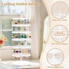 MODOWEY 6 Tier Rotating Earring Holder Organizer, Adjustable Metal &