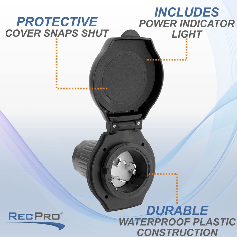 RecPro RV 50 Amp Inlet | RV Power Inlet Receptacle