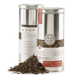 Golden Moon Organic Black Tea Golden Monkey - Loose Leaf, Non-GMO - Half Pound (91 Servings)