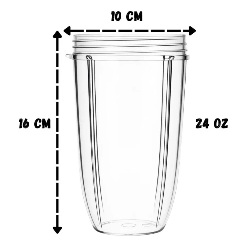 Paquete 2 Vasos Para Nutribullet (18 Y24 Oz)