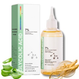 Glycolic Acid Toner for Face & Skin, Glycolic Acid 7% Toning Solution for Women Men, Hydrating & Exfolianting, Facial Toner Skin Care, Acide Glycolique, 100ml
