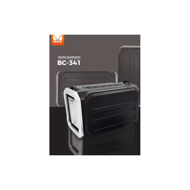 Maíz Bocina Bluetooth Radio Fm Recargable Inalambrica Portatil Color Negro