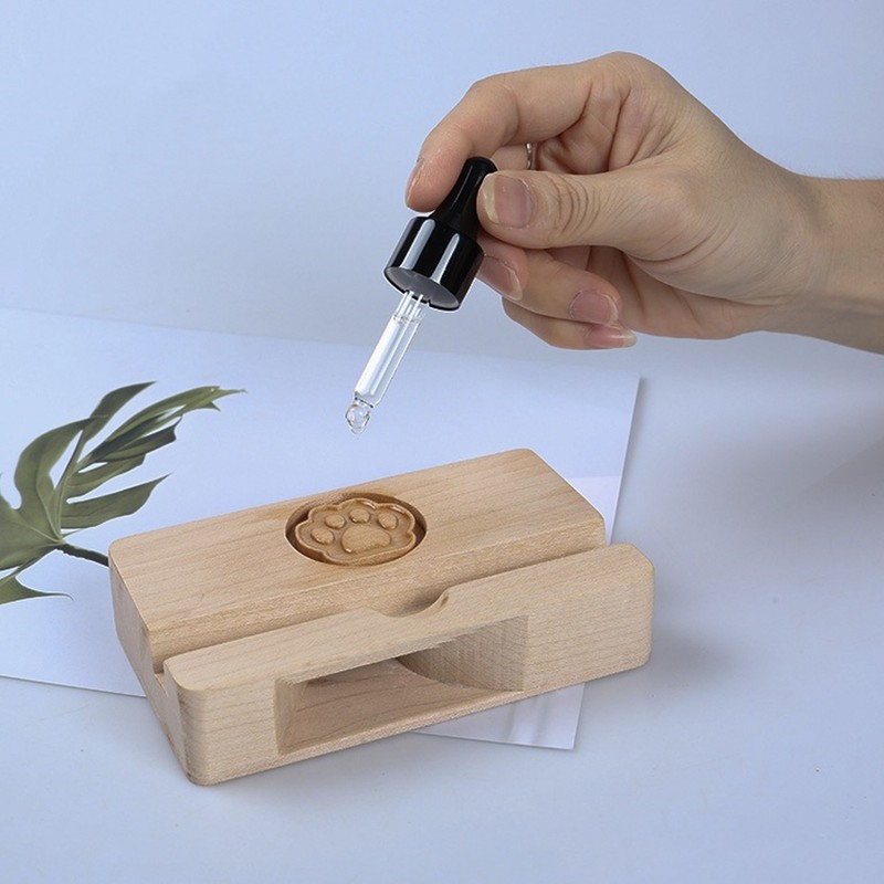 Cute Cat Paw Pattern Wood Essential Oil Diffuser Aromatherapy Essential