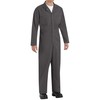 Red Kap Men's Twill Action Back Coverall, Charcoal, 40