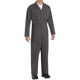 Red Kap Men's Twill Action Back Coverall, Charcoal, 40