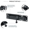 Sayayo Sliding Bolt Gate Latch Black Heavy Duty Stainless Steel