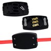2 PCS 3 Terminal Electrical Junction Box Flex Connector Black
