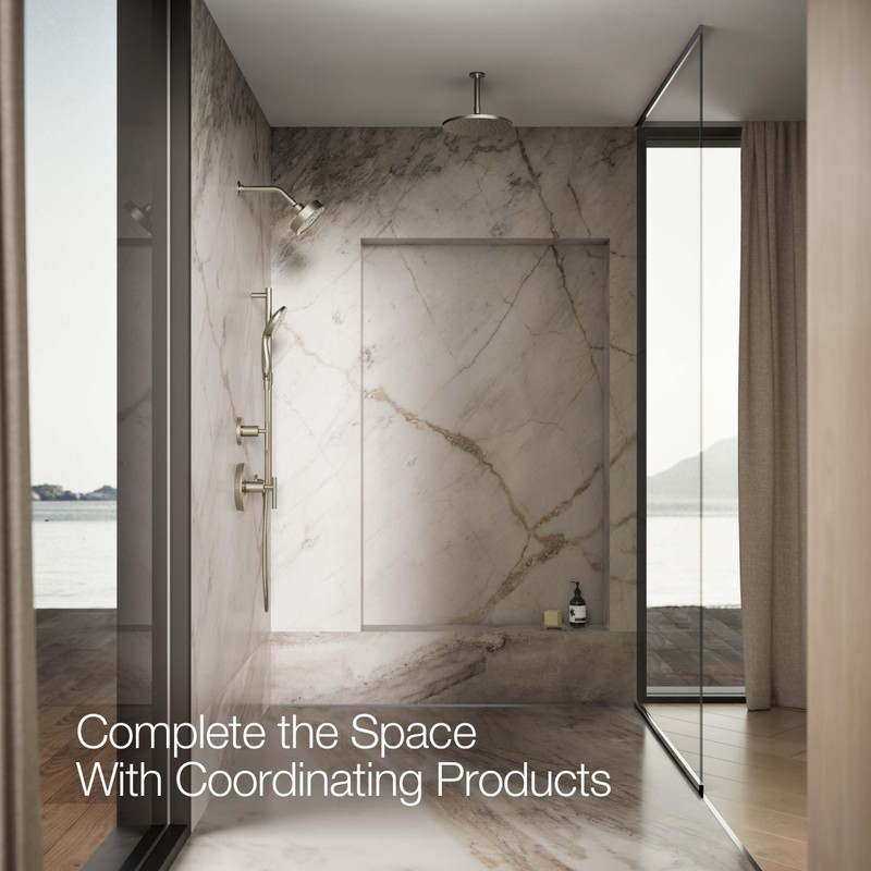 KOHLER 22165-CP Forte Multifunction Handshower, Handheld Showerhead with 3 Spray